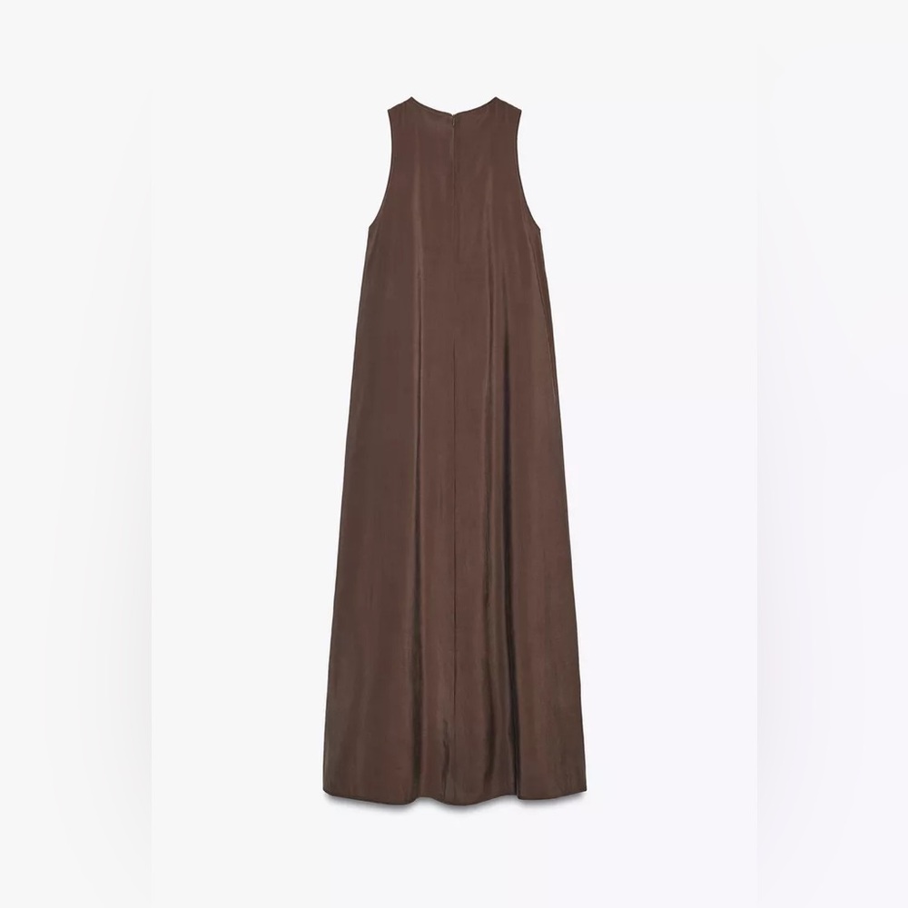 Zara FLOWY MIDI DRESS - Picture 7 of 8